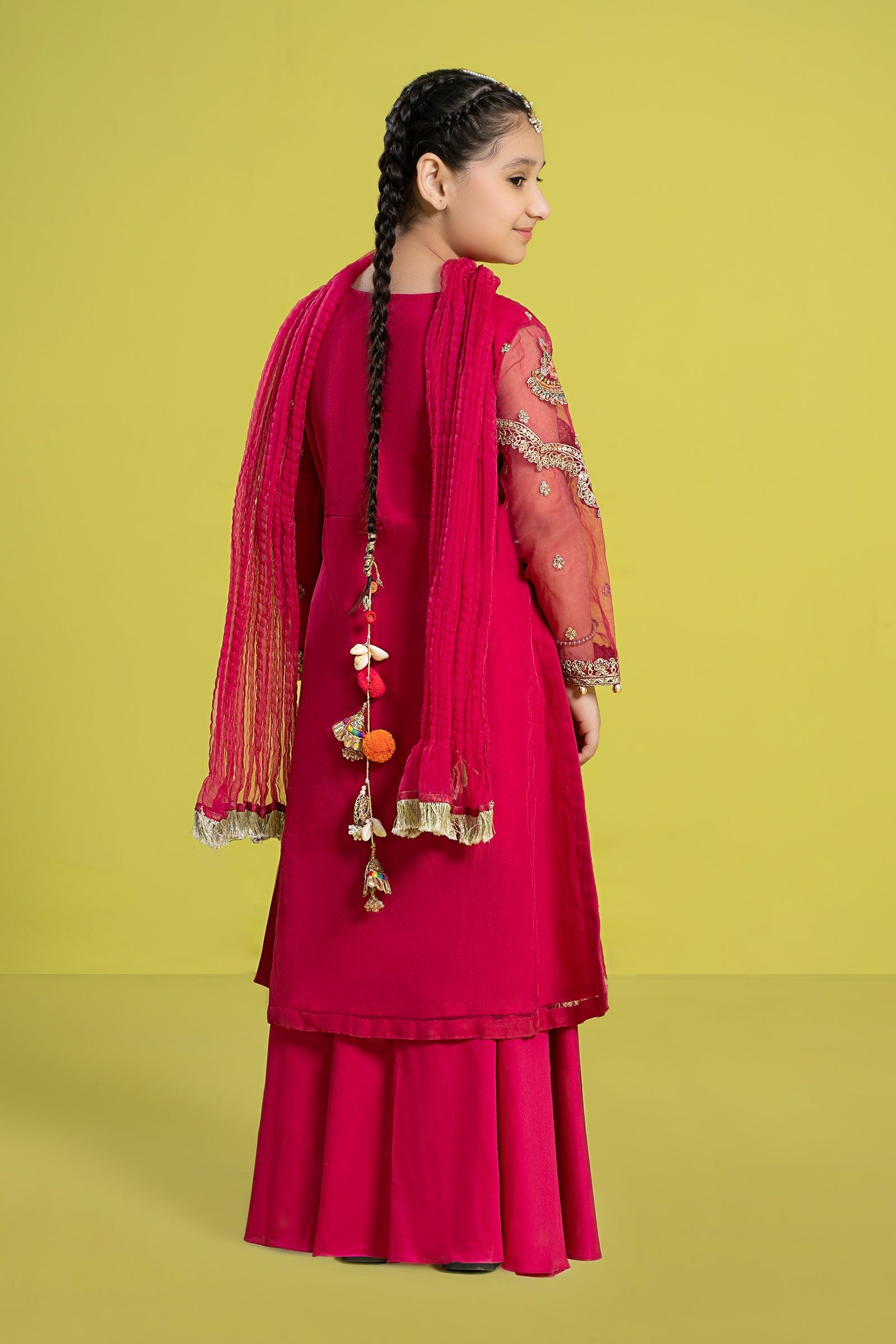 Maria B | 3 Piece Embroidered Organza Suit | MKS-EF24-23 - by - Libasekhas UK - Registered Vendor of : Maria B - 100% Original Designer Dresss