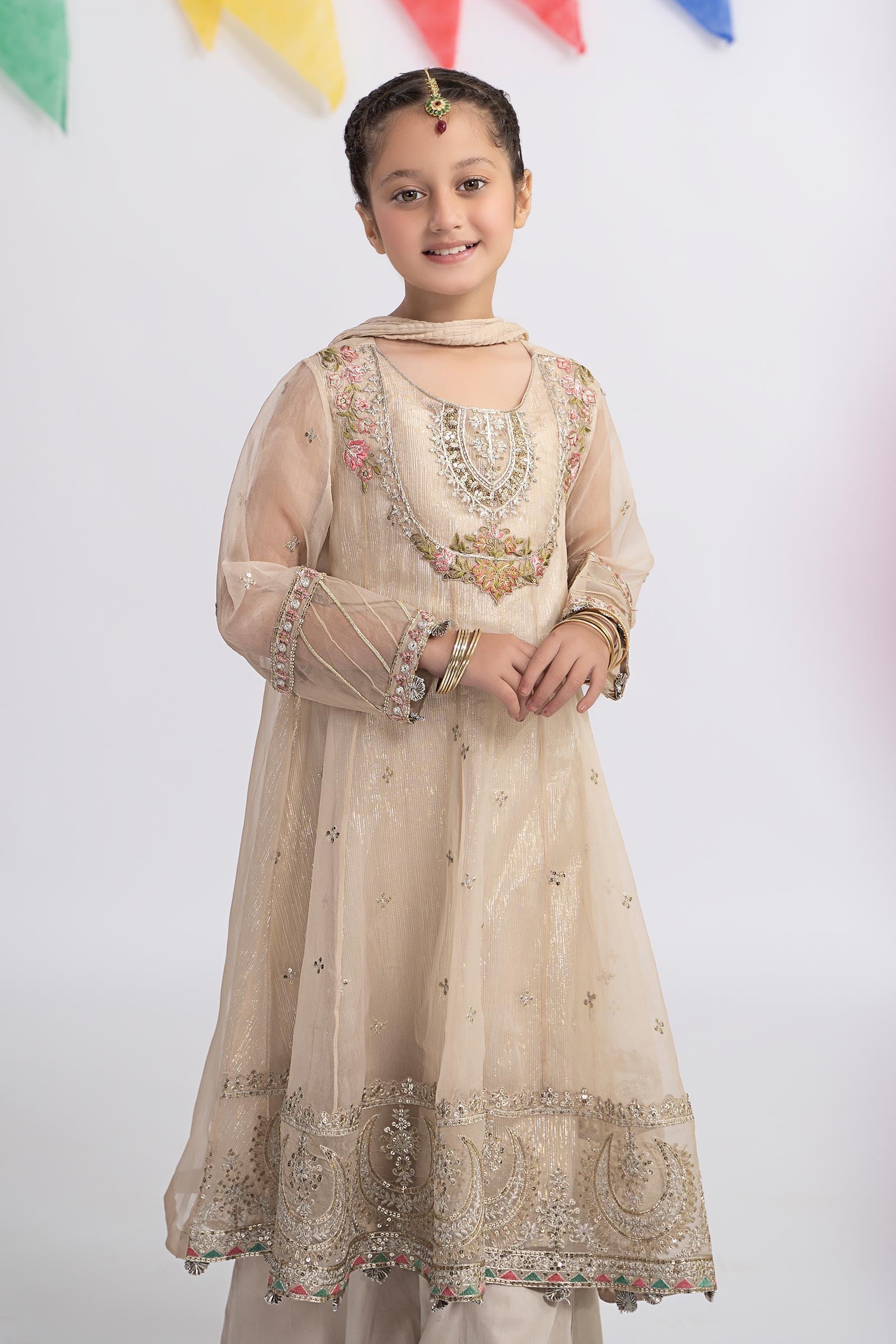Maria B | 3 Piece Embroidered Organza Suit | MKS-EF24-26 - by - Libasekhas UK - Registered Vendor of : Maria B - 100% Original Designer Dresss