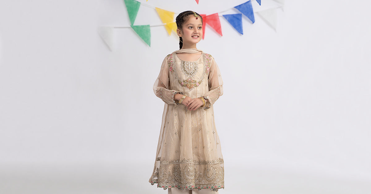 Maria B | 3 Piece Embroidered Organza Suit | MKS-EF24-26 - by - Libasekhas UK - Registered Vendor of : Maria B - 100% Original Designer Dresss