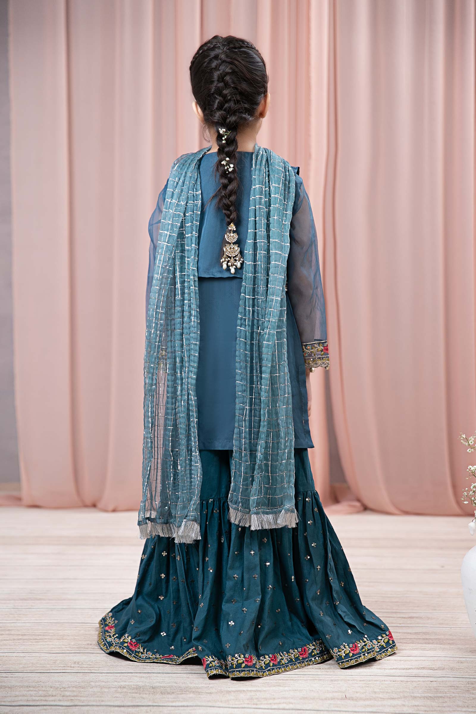 Maria B | 3 Piece Embroidered Organza Suit | MKS-EF24-29 - by - Libasekhas UK - Registered Vendor of : Maria B - 100% Original Designer Dresss