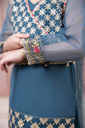Maria B | 3 Piece Embroidered Organza Suit | MKS-EF24-29 - by - Libasekhas UK - Registered Vendor of : Maria B - 100% Original Designer Dresss