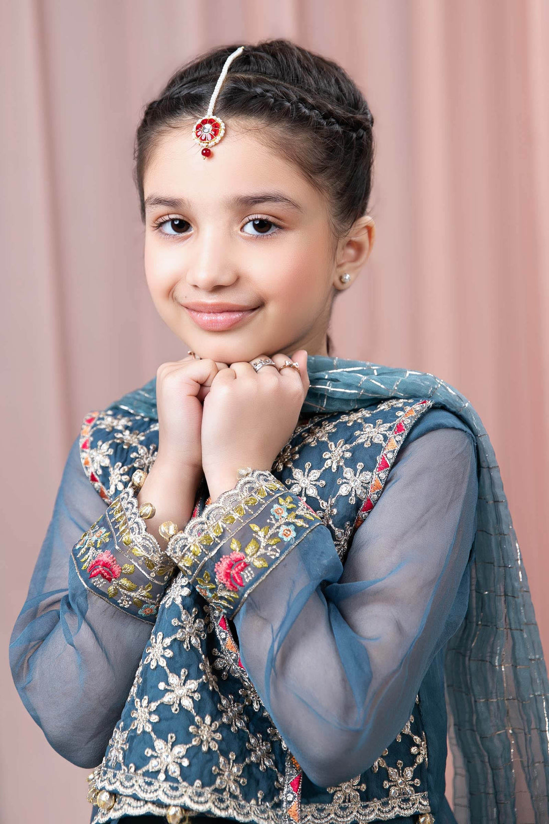 Maria B | 3 Piece Embroidered Organza Suit | MKS-EF24-29 - by - Libasekhas UK - Registered Vendor of : Maria B - 100% Original Designer Dresss