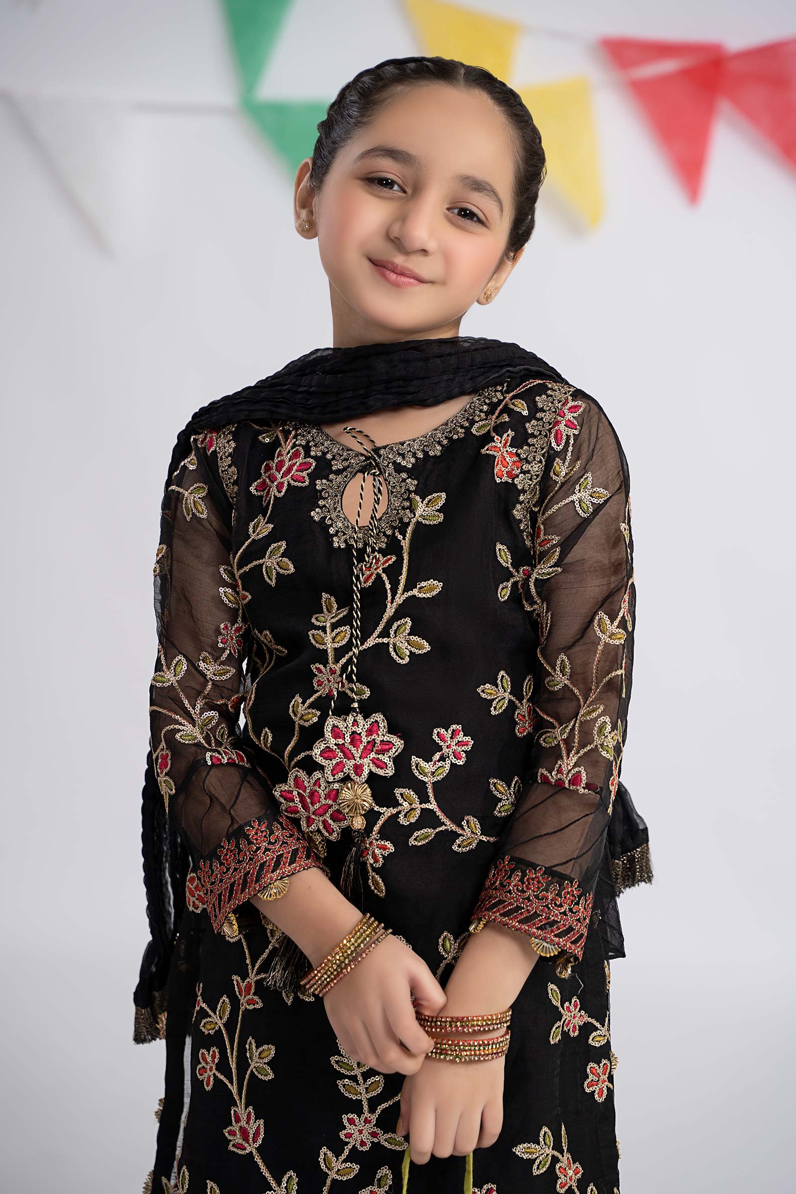 Maria B | 3 Piece Embroidered Organza Suit | MKS-EF24-30 - by - Libasekhas UK - Registered Vendor of : Maria B - 100% Original Designer Dresss