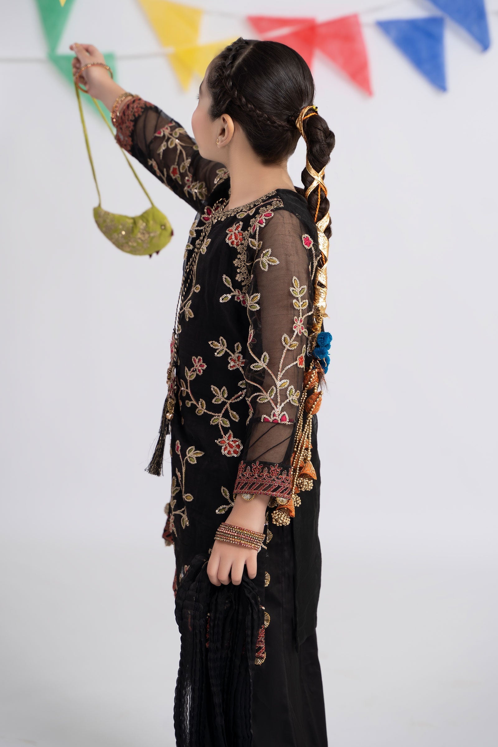 Maria B | 3 Piece Embroidered Organza Suit | MKS-EF24-30 - by - Libasekhas UK - Registered Vendor of : Maria B - 100% Original Designer Dresss