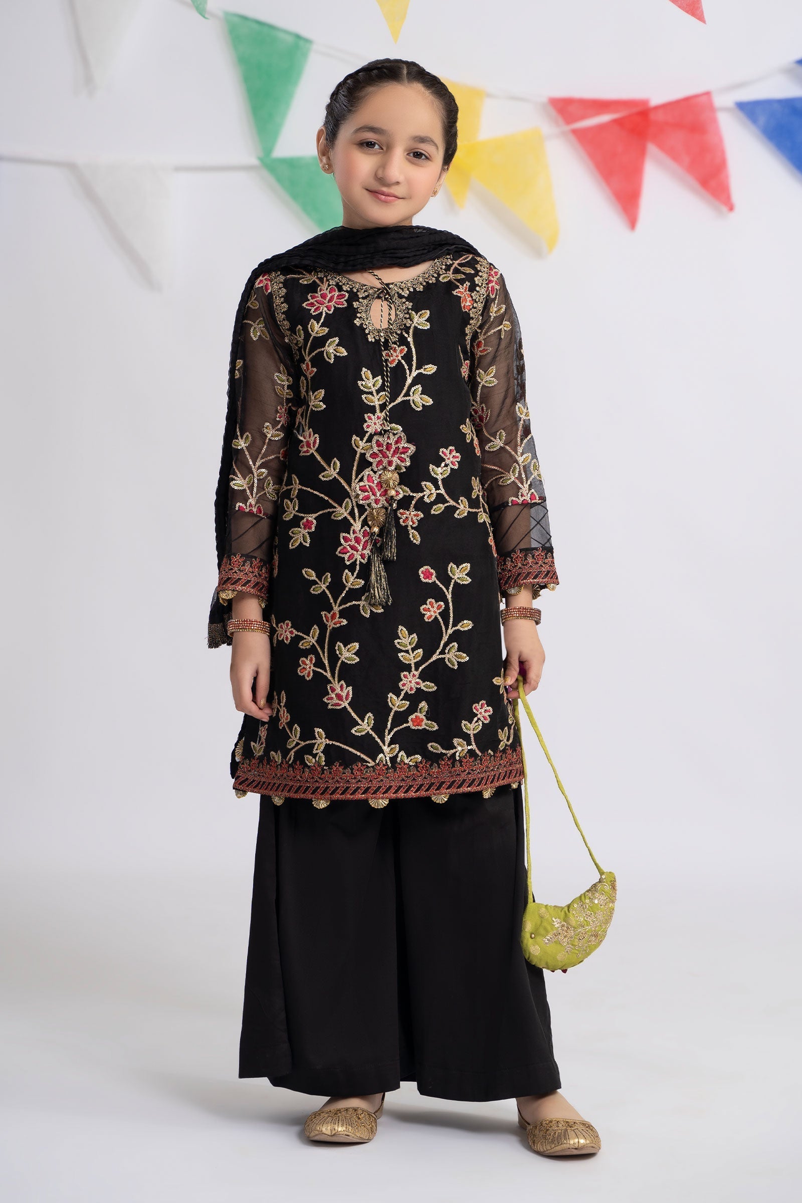 Maria B | 3 Piece Embroidered Organza Suit | MKS-EF24-30 - by - Libasekhas UK - Registered Vendor of : Maria B - 100% Original Designer Dresss