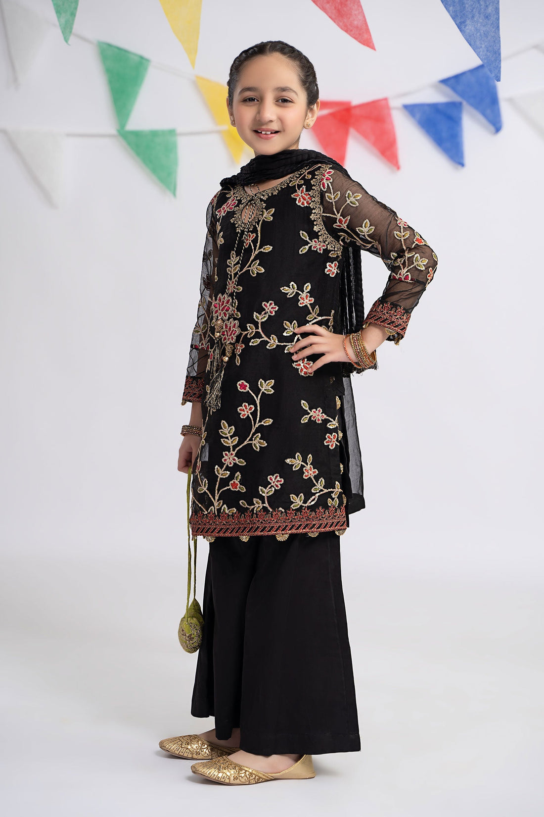 Maria B | 3 Piece Embroidered Organza Suit | MKS-EF24-30 - by - Libasekhas UK - Registered Vendor of : Maria B - 100% Original Designer Dresss