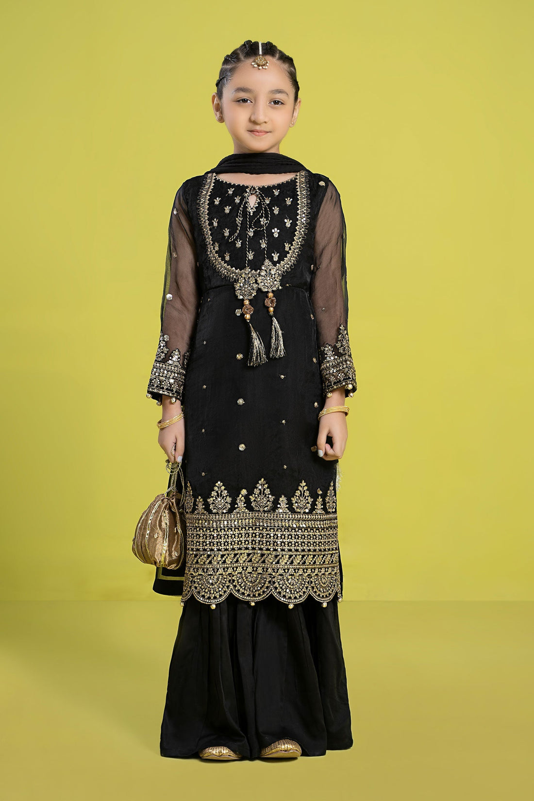 Maria B | 3 Piece Embroidered Organza Suit | MKS-EF24-37 - by - Libasekhas UK - Registered Vendor of : Maria B - 100% Original Designer Dresss