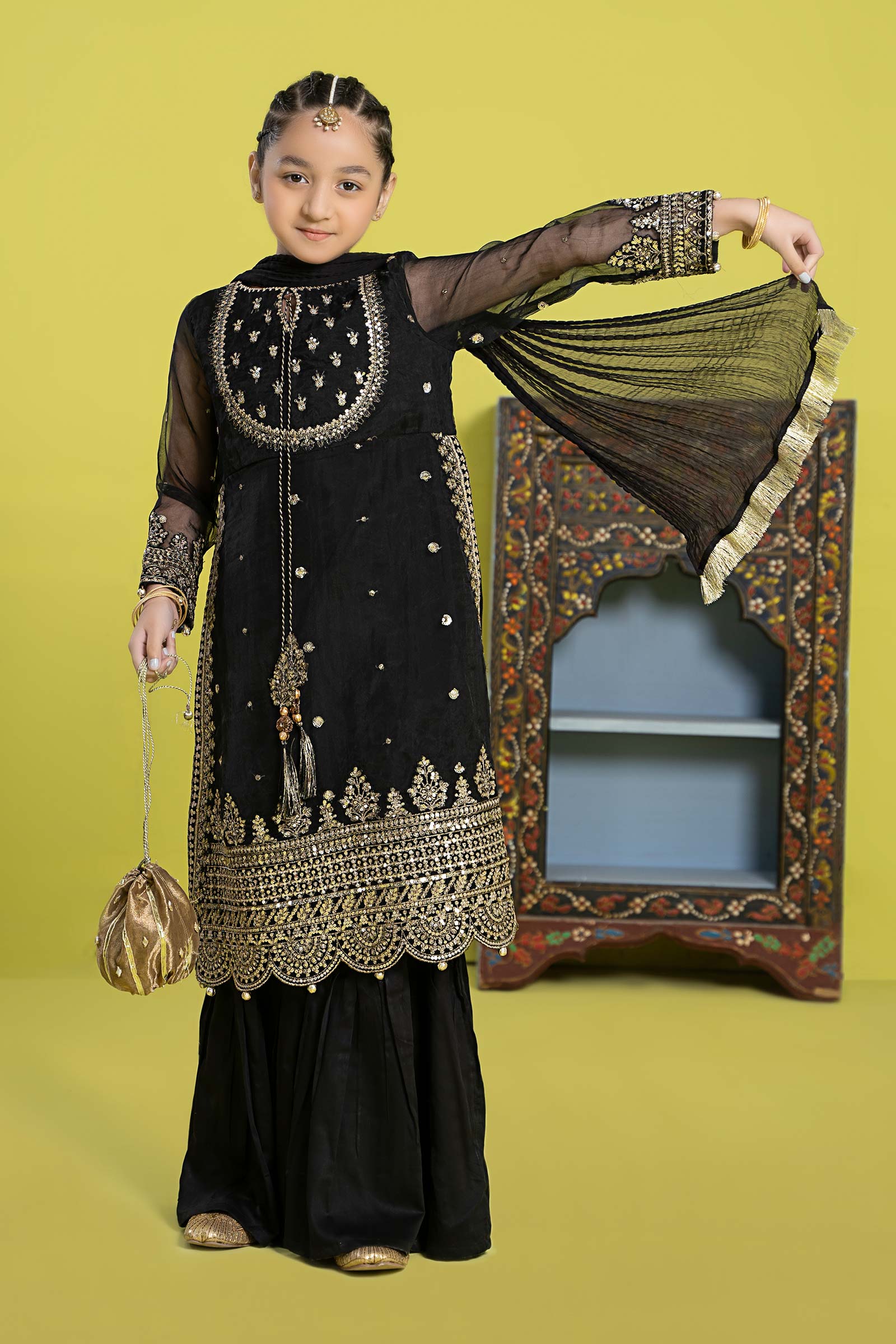 Maria B | 3 Piece Embroidered Organza Suit | MKS-EF24-37 - by - Libasekhas UK - Registered Vendor of : Maria B - 100% Original Designer Dresss