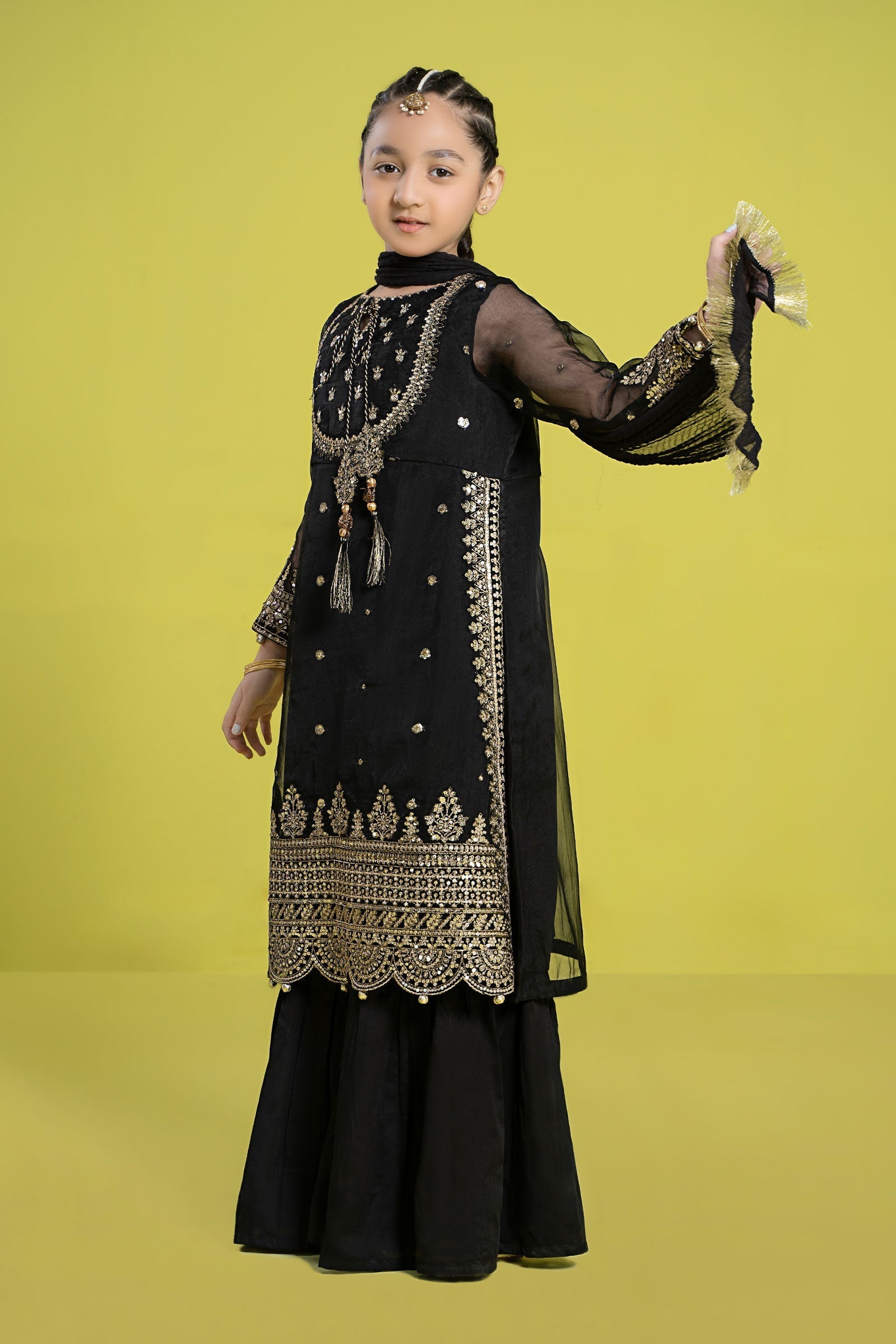 Maria B | 3 Piece Embroidered Organza Suit | MKS-EF24-37 - by - Libasekhas UK - Registered Vendor of : Maria B - 100% Original Designer Dresss