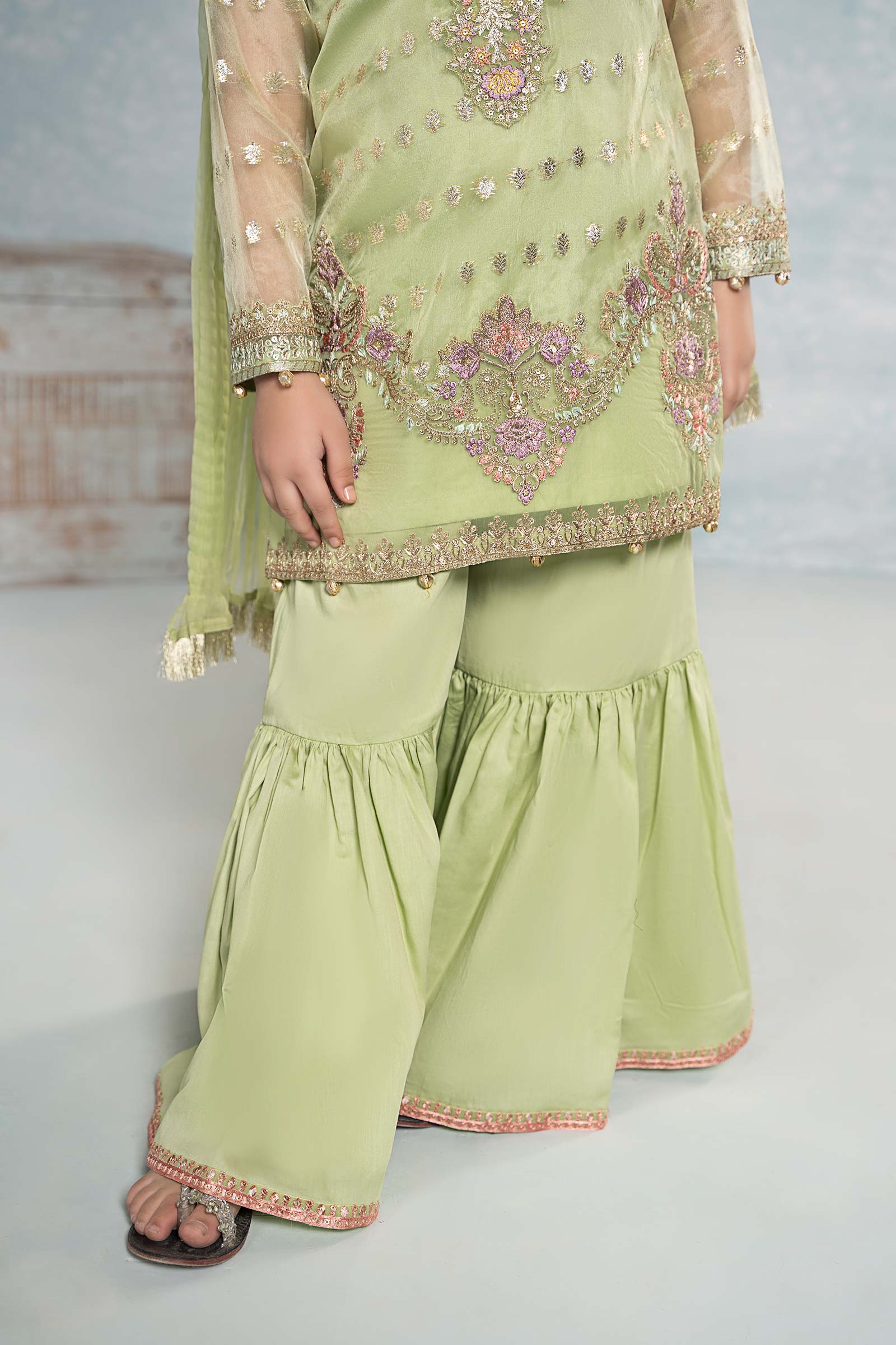 Maria B | 3 Piece Embroidered Organza Suit | MKS-EF24-45 - by - Libasekhas UK - Registered Vendor of : Maria B - 100% Original Designer Dresss