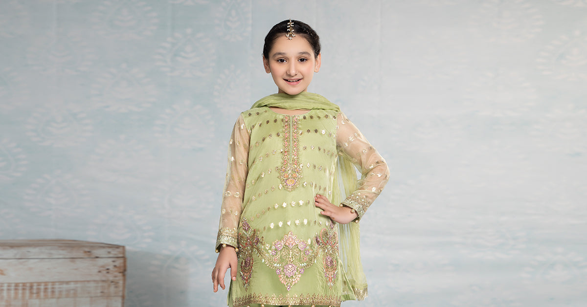 Maria B | 3 Piece Embroidered Organza Suit | MKS-EF24-45 - by - Libasekhas UK - Registered Vendor of : Maria B - 100% Original Designer Dresss