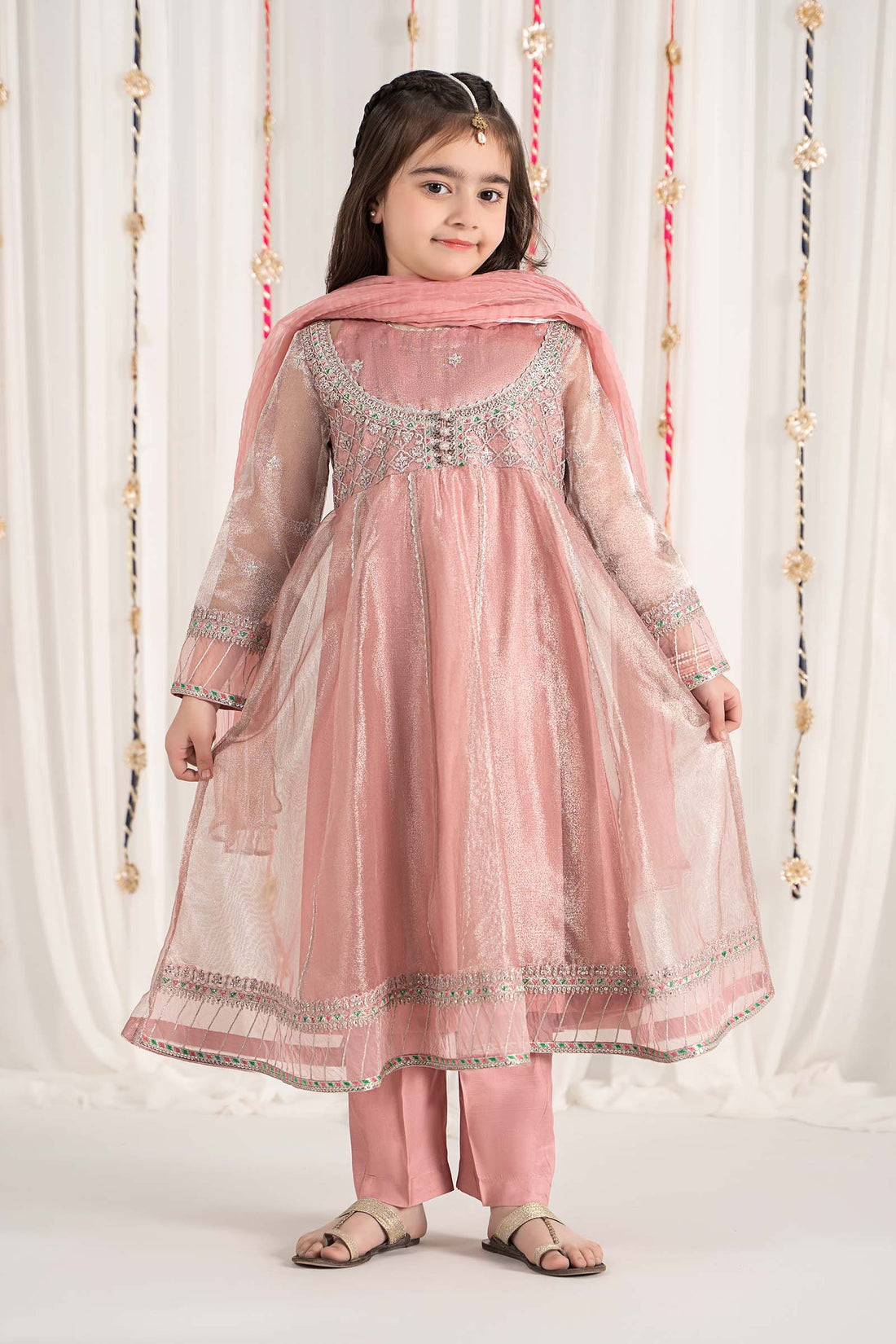 Maria B | 3 Piece Embroidered Zari Net Suit | MKS-EF25-01 - by - Libasekhas UK - Registered Vendor of : Maria B - 100% Original Designer Dresss