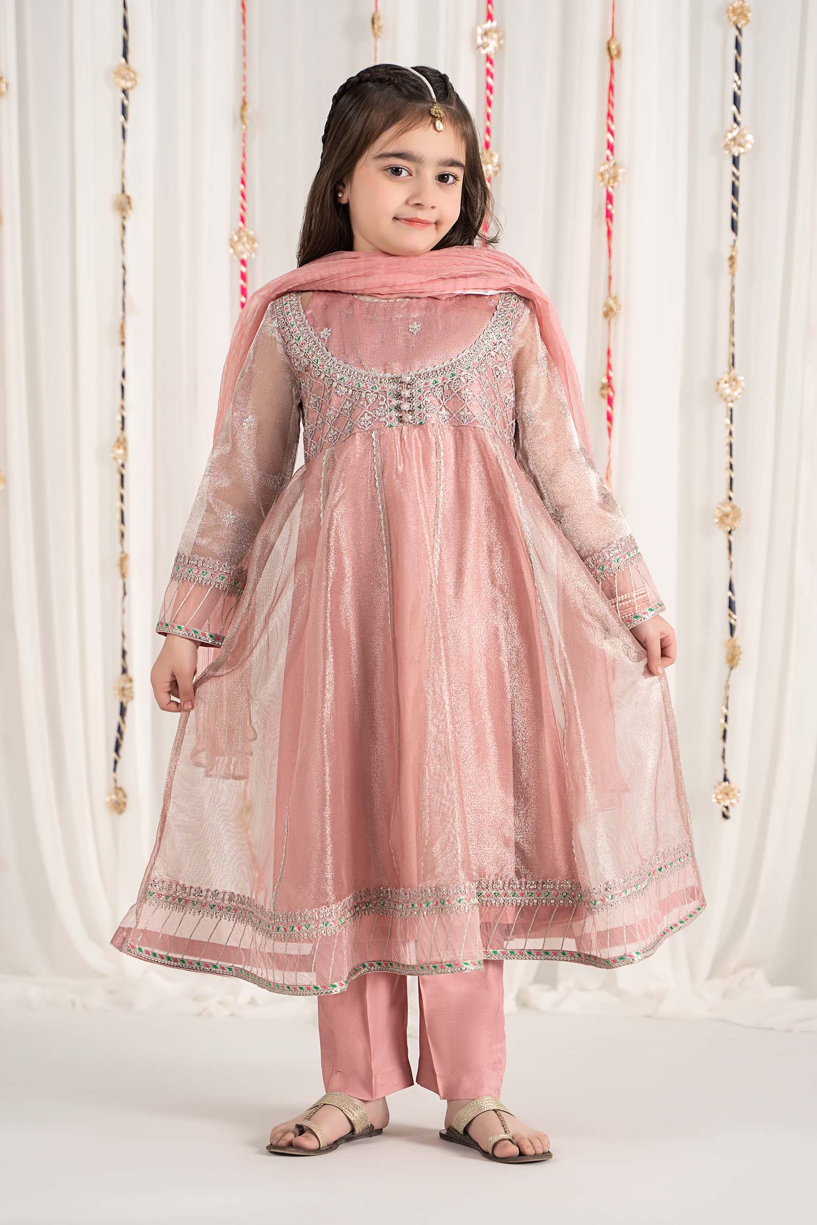 Maria B | 3 Piece Embroidered Zari Net Suit | MKS-EF25-01 - by - Libasekhas UK - Registered Vendor of : Maria B - 100% Original Designer Dresss