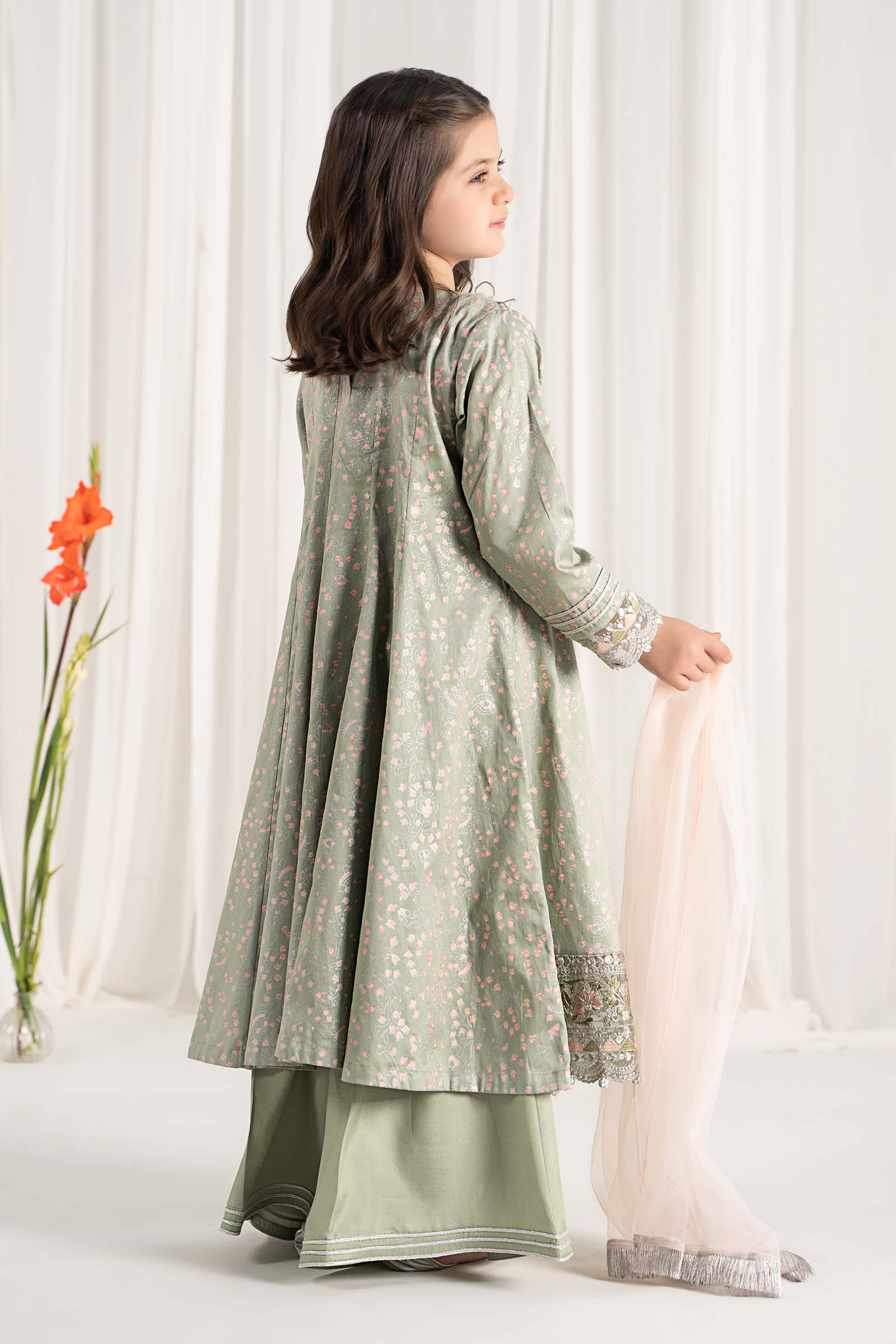 Maria B | 3 Piece Embroidered Cotton Satin Suit | MKS-EF25-08 - by - Libasekhas UK - Registered Vendor of : Maria B - 100% Original Designer Dresss