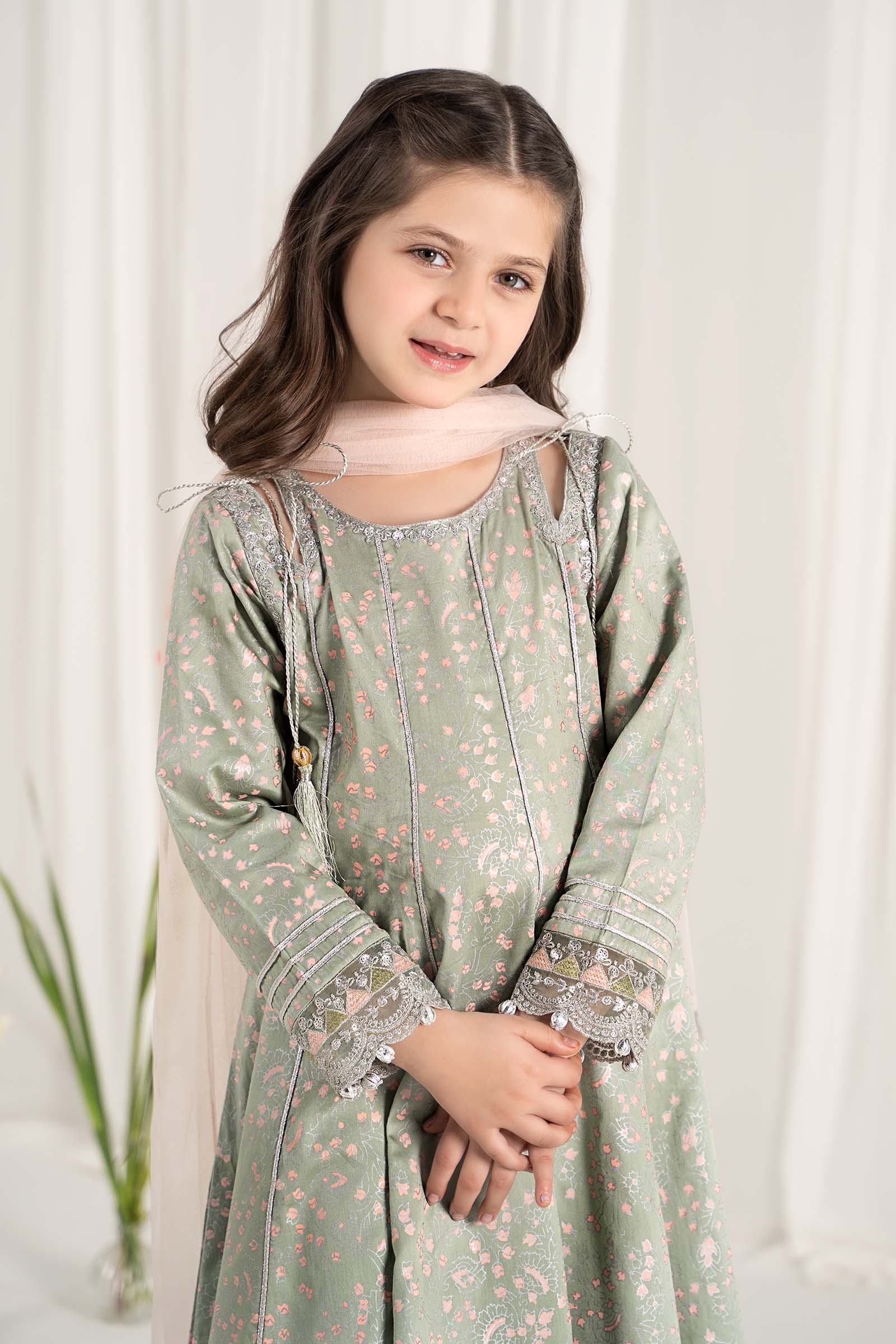 Maria B | 3 Piece Embroidered Cotton Satin Suit | MKS-EF25-08 - by - Libasekhas UK - Registered Vendor of : Maria B - 100% Original Designer Dresss