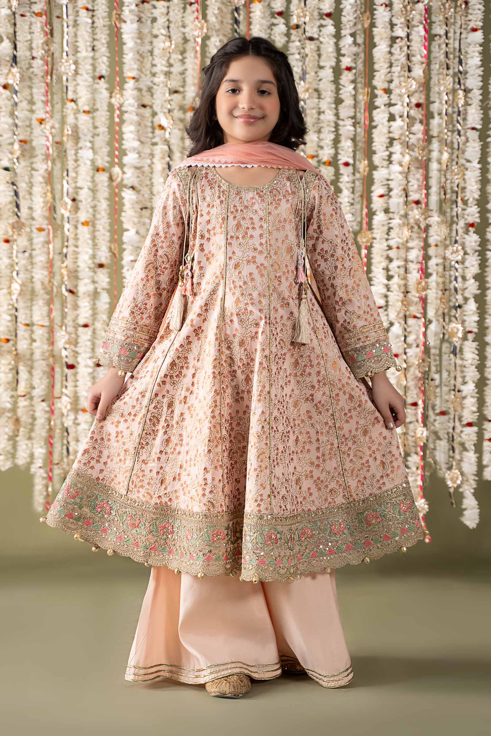 Maria B | 3 Piece Embroidered Cotton Satin Suit | MKS-EF25-08 - by - Libasekhas UK - Registered Vendor of : Maria B - 100% Original Designer Dresss