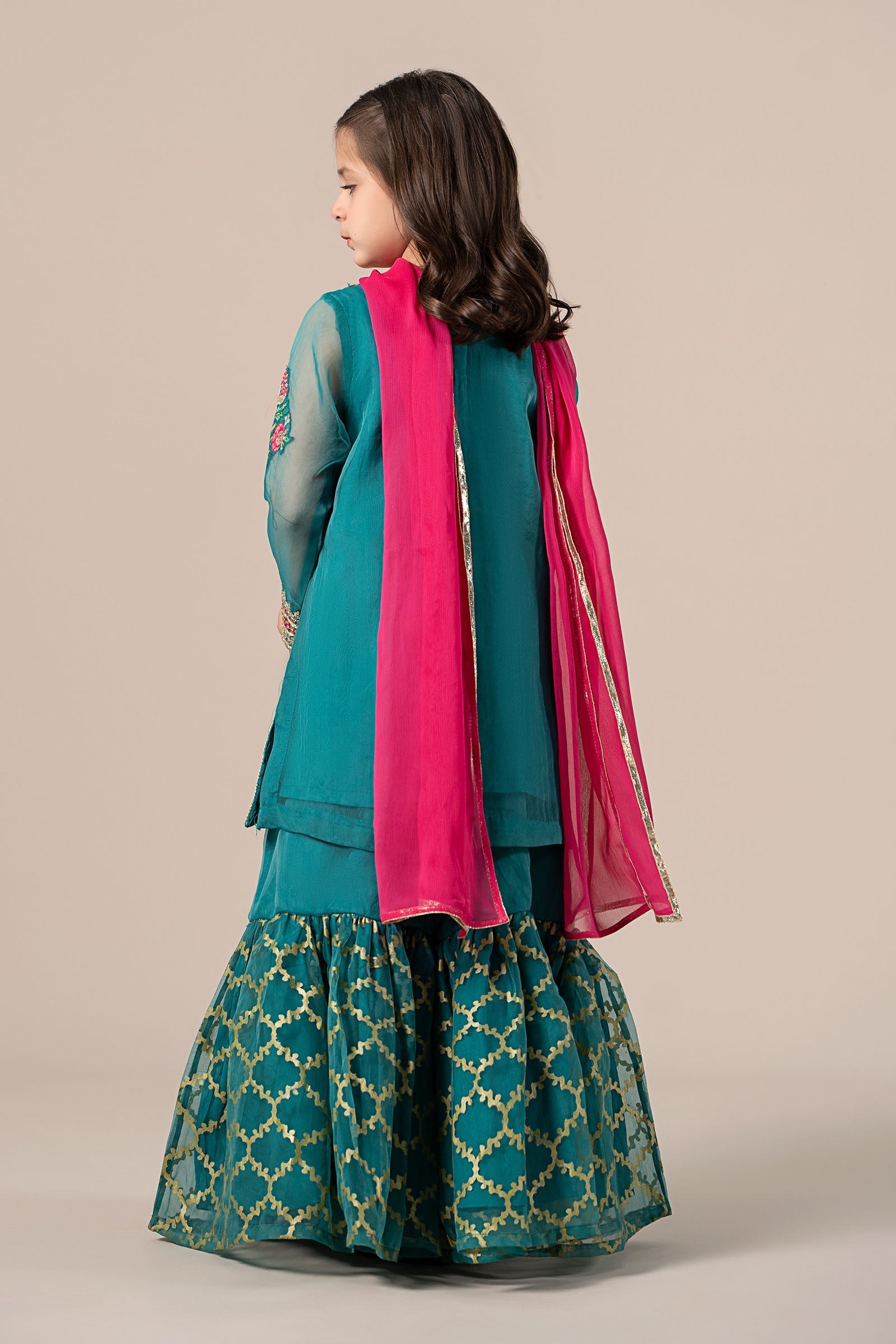 Maria B | 3 Piece Embroidered Organza Suit | MKS-EF25-16 - by - Libasekhas UK - Registered Vendor of : Maria B - 100% Original Designer Dresss