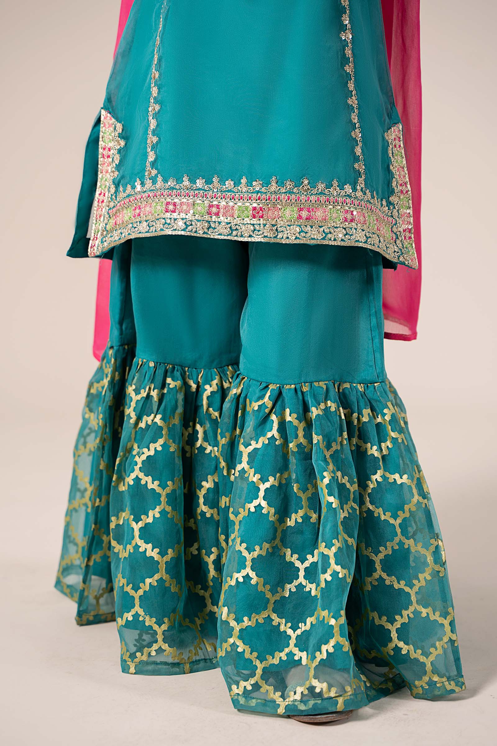 Maria B | 3 Piece Embroidered Organza Suit | MKS-EF25-16 - by - Libasekhas UK - Registered Vendor of : Maria B - 100% Original Designer Dresss
