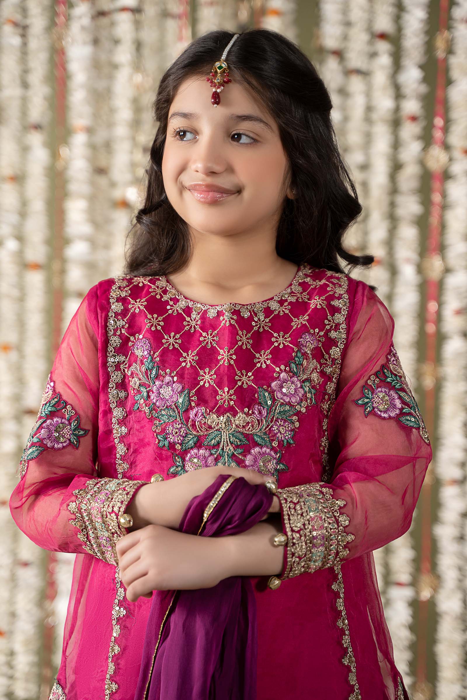 Maria B | 3 Piece Embroidered Organza Suit | MKS-EF25-16 - by - Libasekhas UK - Registered Vendor of : Maria B - 100% Original Designer Dresss