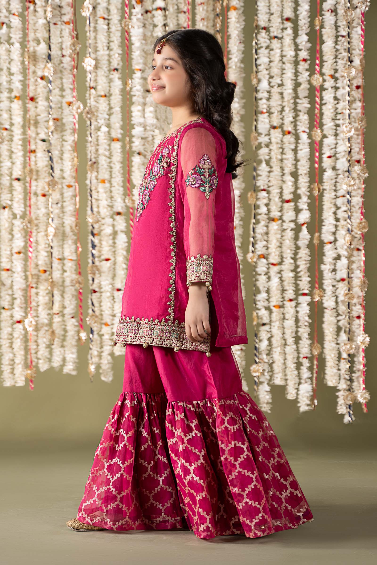 Maria B | 3 Piece Embroidered Organza Suit | MKS-EF25-16 - by - Libasekhas UK - Registered Vendor of : Maria B - 100% Original Designer Dresss