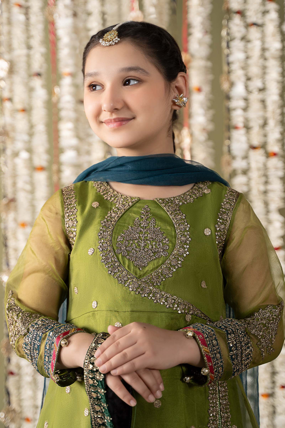 Maria B | 3 Piece Embroidered Organza Suit | MKS-EF25-21 - by - Libasekhas UK - Registered Vendor of : Maria B - 100% Original Designer Dresss