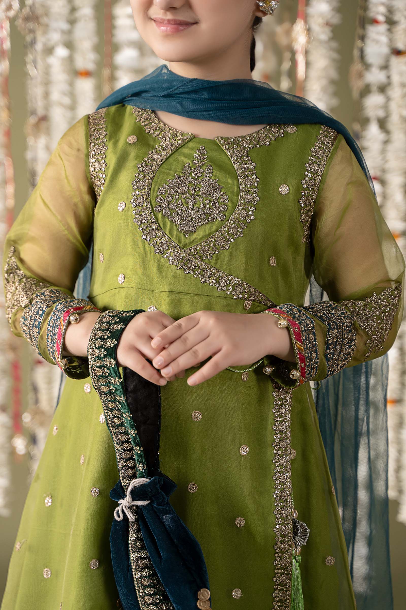 Maria B | 3 Piece Embroidered Organza Suit | MKS-EF25-21 - by - Libasekhas UK - Registered Vendor of : Maria B - 100% Original Designer Dresss