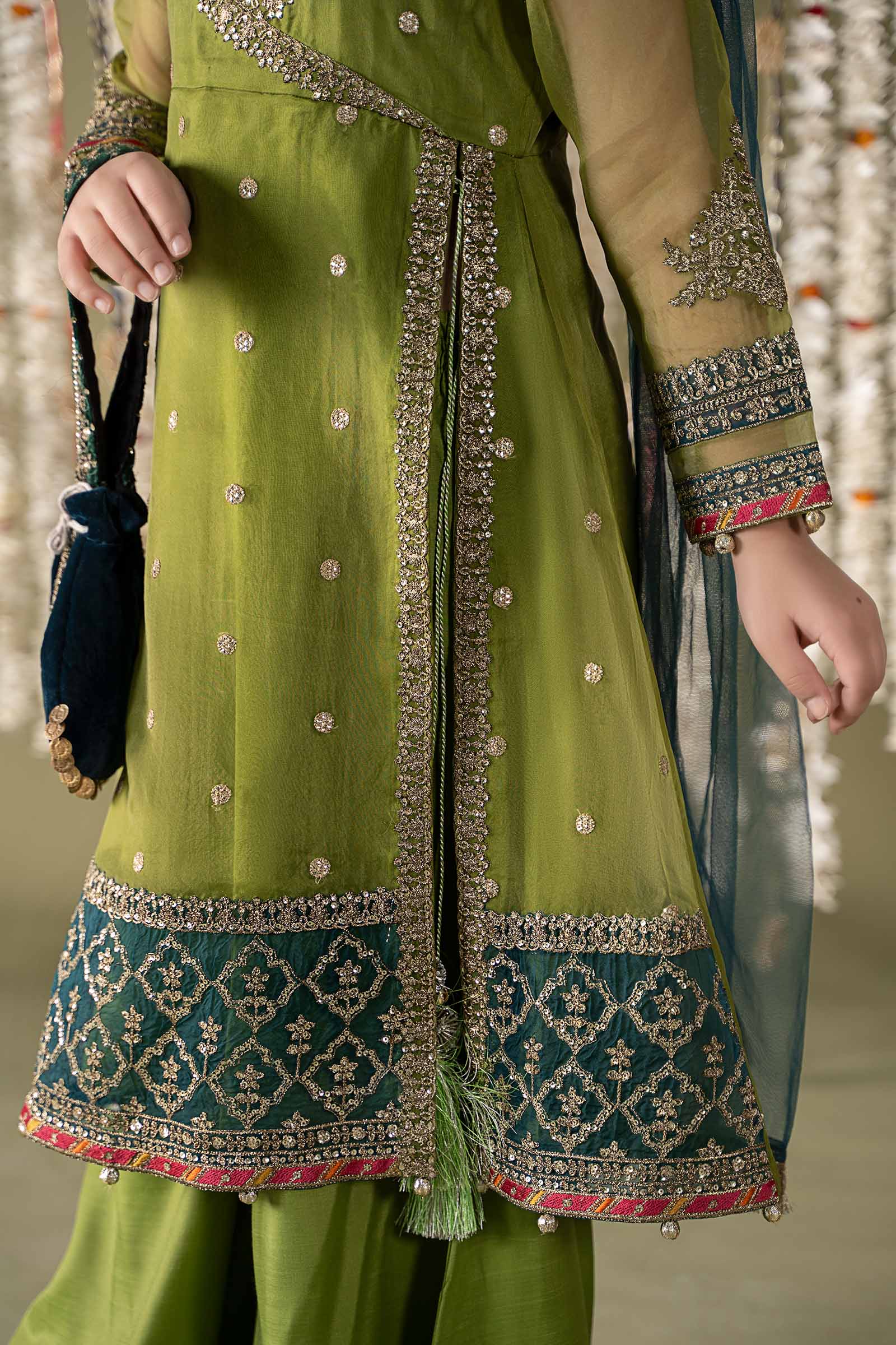 Maria B | 3 Piece Embroidered Organza Suit | MKS-EF25-21 - by - Libasekhas UK - Registered Vendor of : Maria B - 100% Original Designer Dresss