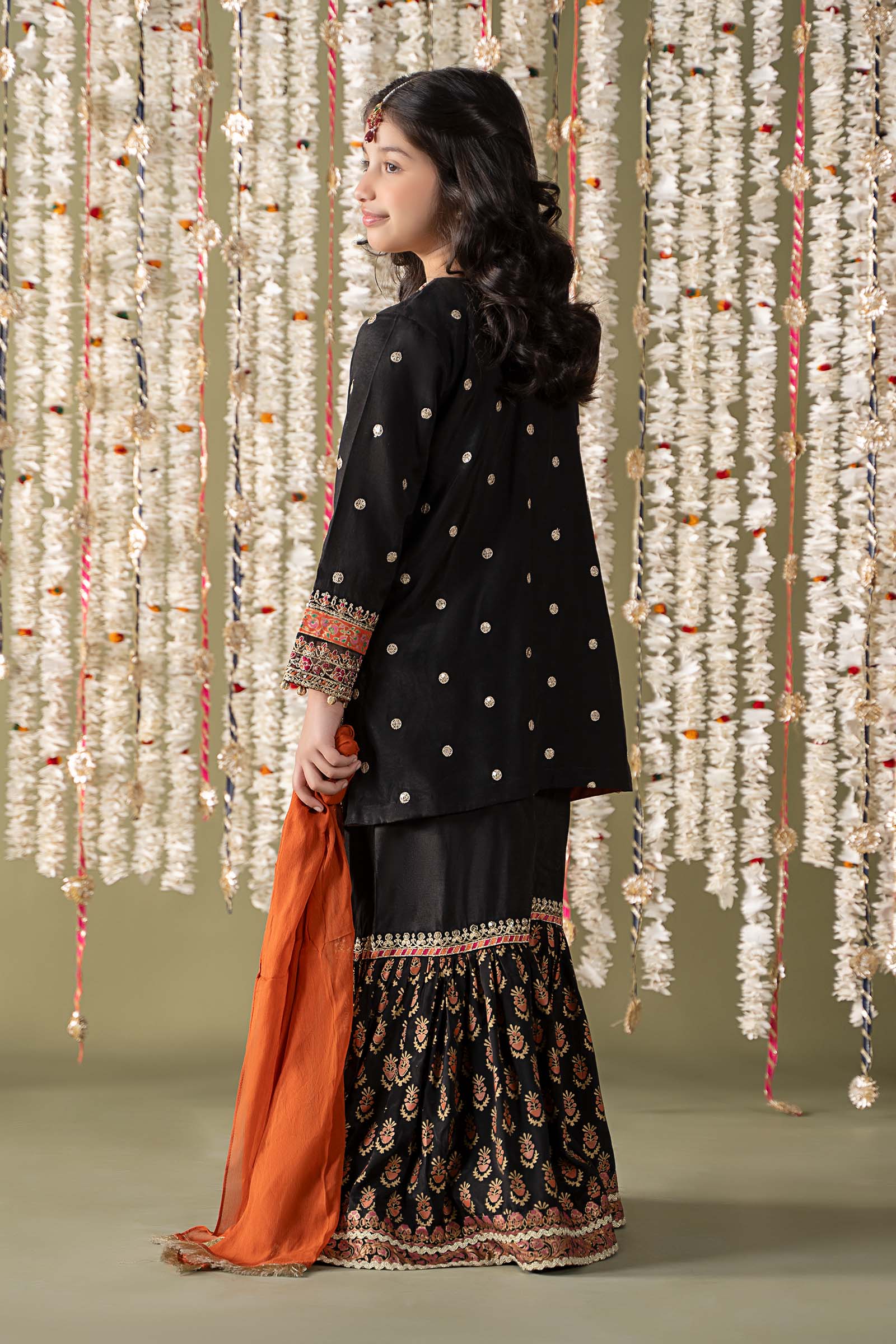 Maria B | 3 Piece Embroidered Raw Silk Suit | MKS-EF25-25 - by - Libasekhas UK - Registered Vendor of : Maria B - 100% Original Designer Dresss