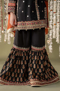 Maria B | 3 Piece Embroidered Raw Silk Suit | MKS-EF25-25 - by - Libasekhas UK - Registered Vendor of : Maria B - 100% Original Designer Dresss