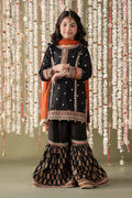 Maria B | 3 Piece Embroidered Raw Silk Suit | MKS-EF25-25 - by - Libasekhas UK - Registered Vendor of : Maria B - 100% Original Designer Dresss