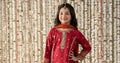 Maria B | 3 Piece Embroidered Raw Silk Suit | MKS-EF25-25 - by - Libasekhas UK - Registered Vendor of : Maria B - 100% Original Designer Dresss