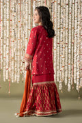 Maria B | 3 Piece Embroidered Raw Silk Suit | MKS-EF25-25 - by - Libasekhas UK - Registered Vendor of : Maria B - 100% Original Designer Dresss