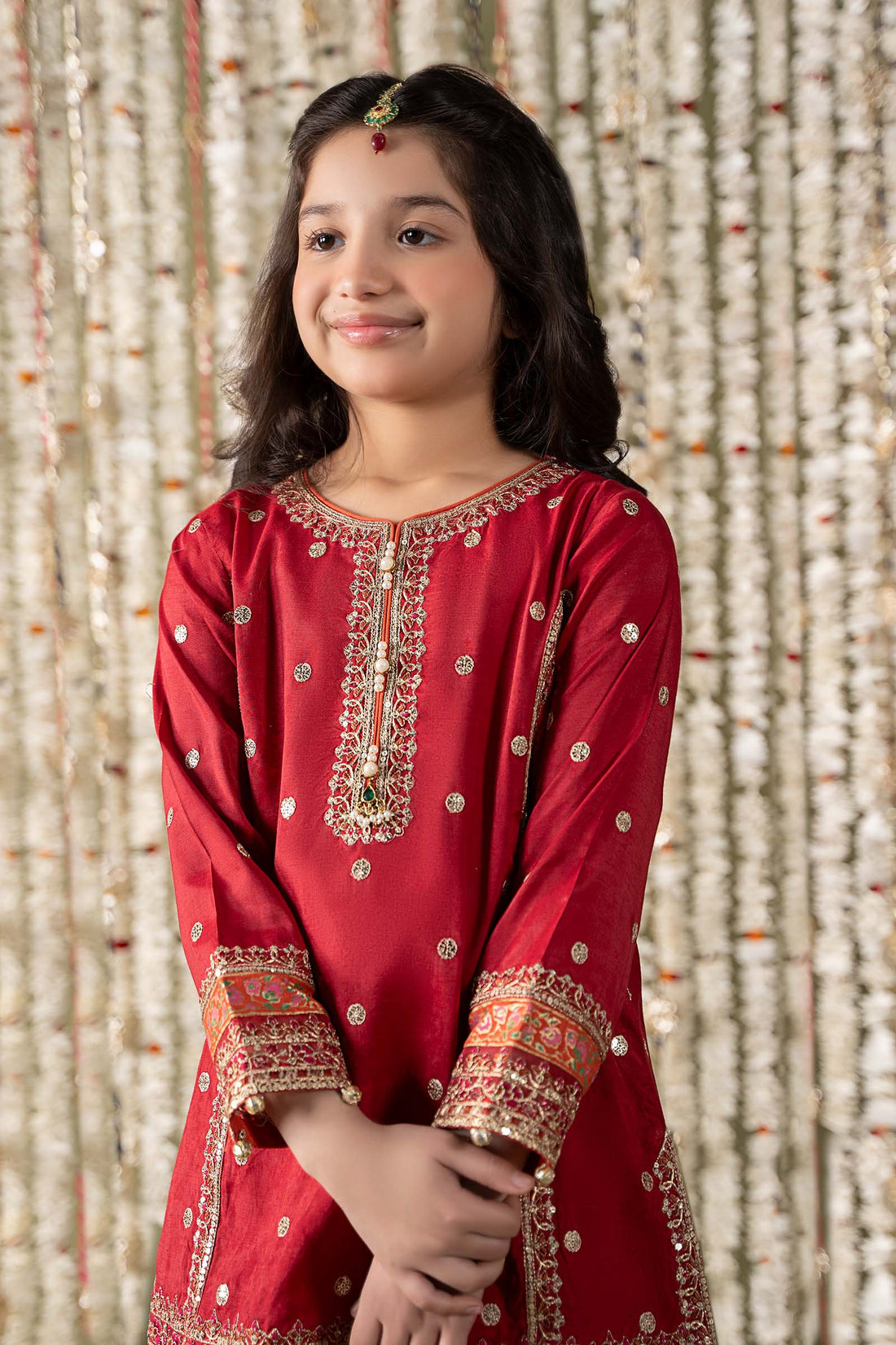 Maria B | 3 Piece Embroidered Raw Silk Suit | MKS-EF25-25 - by - Libasekhas UK - Registered Vendor of : Maria B - 100% Original Designer Dresss
