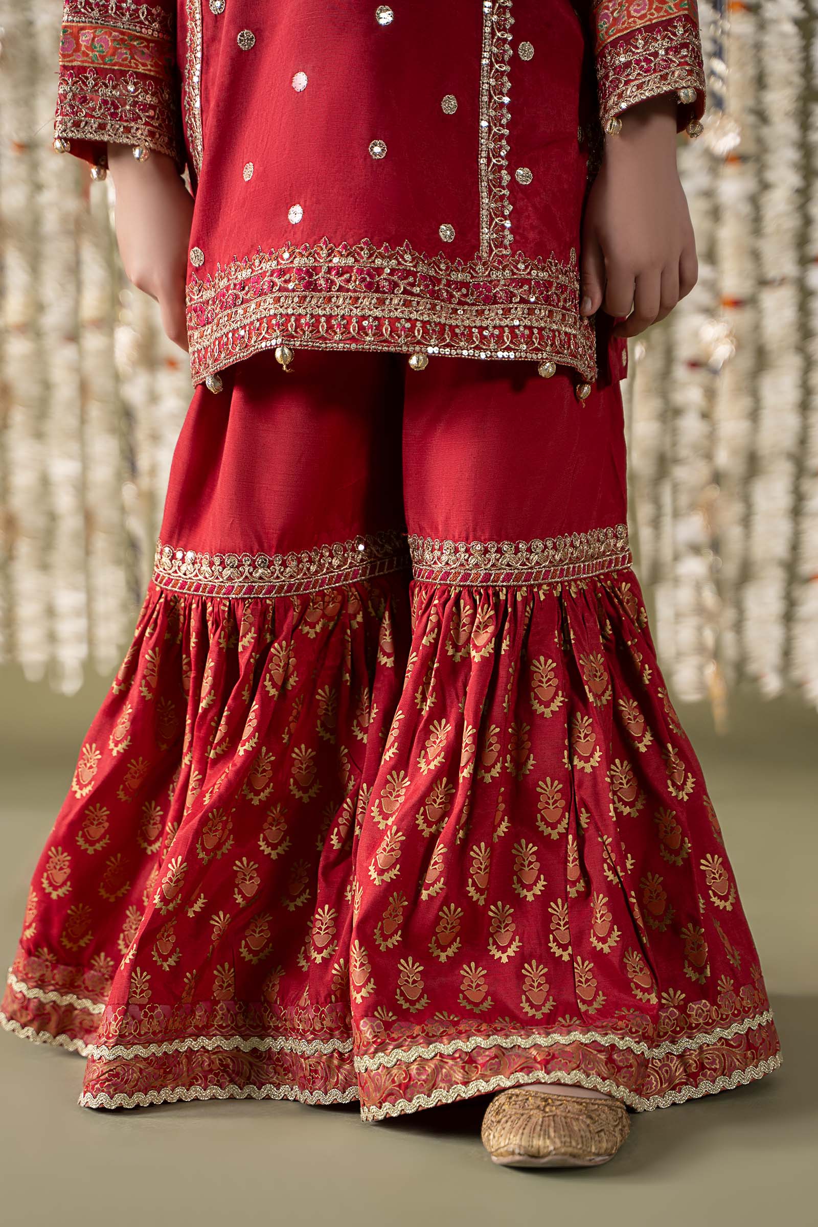 Maria B | 3 Piece Embroidered Raw Silk Suit | MKS-EF25-25 - by - Libasekhas UK - Registered Vendor of : Maria B - 100% Original Designer Dresss