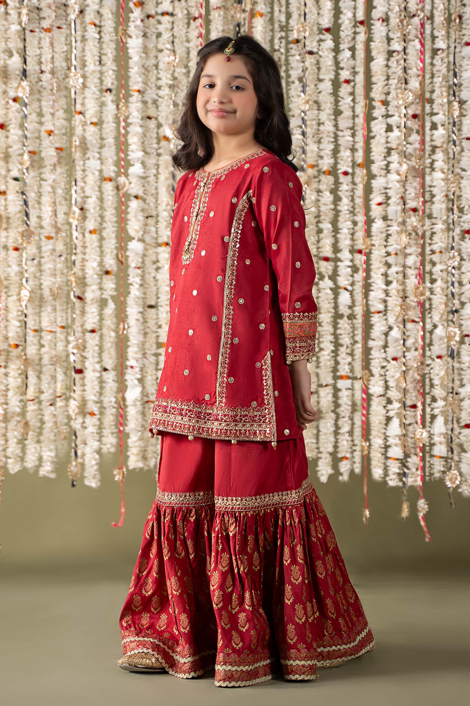 Maria B | 3 Piece Embroidered Raw Silk Suit | MKS-EF25-25 - by - Libasekhas UK - Registered Vendor of : Maria B - 100% Original Designer Dresss