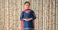 Maria B | 3 Piece Embroidered Raw Silk Suit | MKS-EF25-27 - by - Libasekhas UK - Registered Vendor of : Maria B - 100% Original Designer Dresss