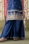 Maria B | 3 Piece Embroidered Raw Silk Suit | MKS-EF25-27 - by - Libasekhas UK - Registered Vendor of : Maria B - 100% Original Designer Dresss