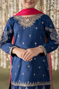 Maria B | 3 Piece Embroidered Raw Silk Suit | MKS-EF25-27 - by - Libasekhas UK - Registered Vendor of : Maria B - 100% Original Designer Dresss