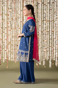 Maria B | 3 Piece Embroidered Raw Silk Suit | MKS-EF25-27 - by - Libasekhas UK - Registered Vendor of : Maria B - 100% Original Designer Dresss