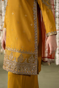 Maria B | 3 Piece Embroidered Raw Silk Suit | MKS-EF25-27 - by - Libasekhas UK - Registered Vendor of : Maria B - 100% Original Designer Dresss