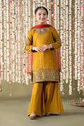 Maria B | 3 Piece Embroidered Raw Silk Suit | MKS-EF25-27 - by - Libasekhas UK - Registered Vendor of : Maria B - 100% Original Designer Dresss