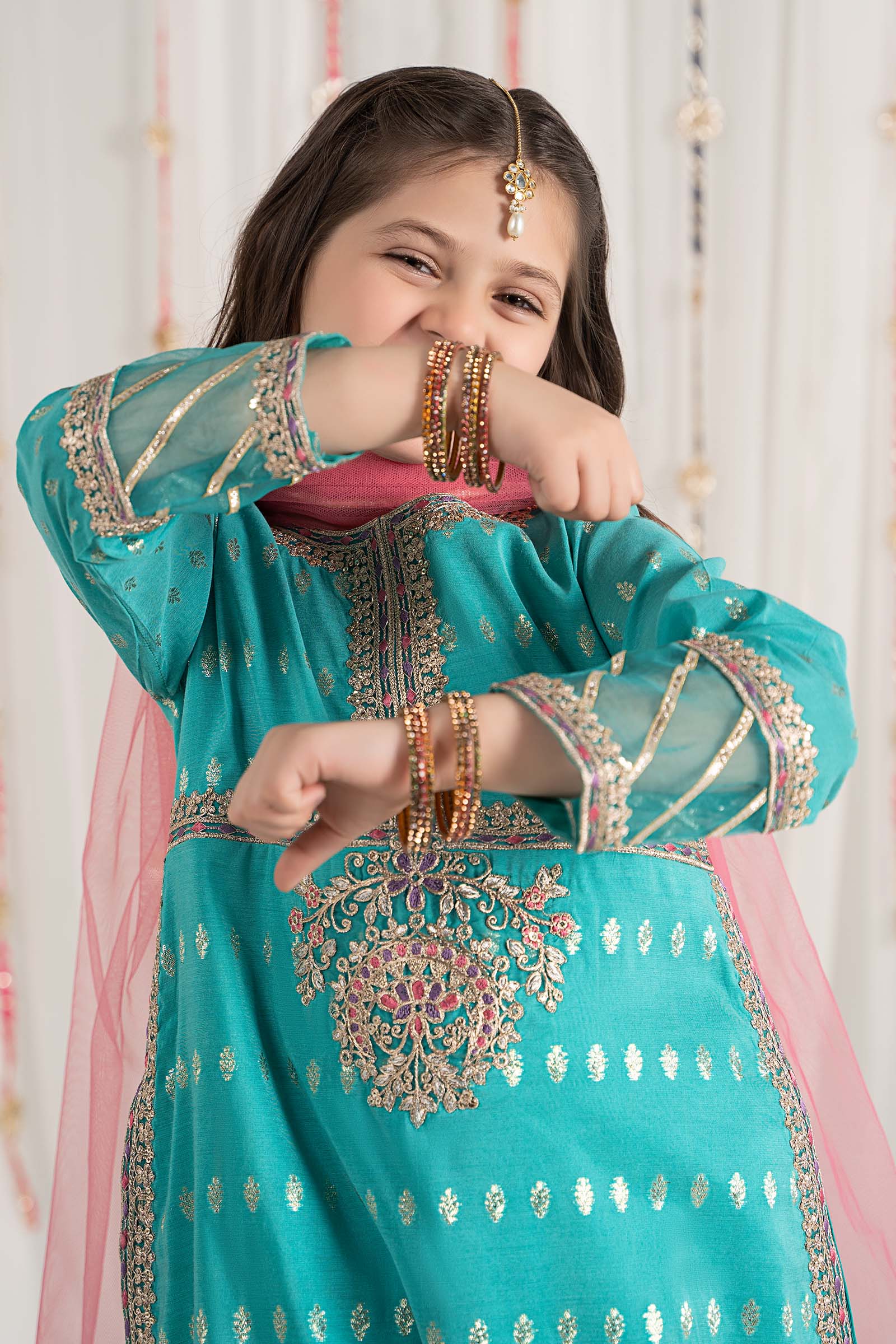 Maria B | 3 Piece Embroidered Raw Silk Suit | MKS-EF25-30 - by - Libasekhas UK - Registered Vendor of : Maria B - 100% Original Designer Dresss