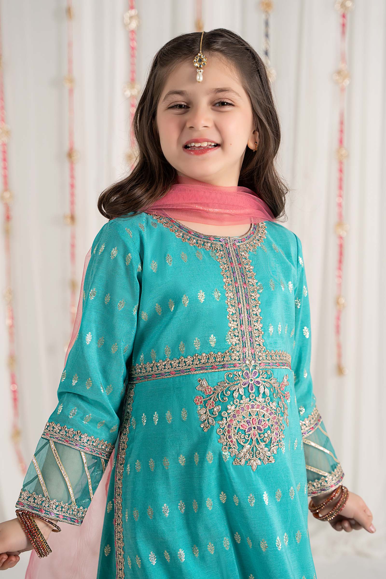 Maria B | 3 Piece Embroidered Raw Silk Suit | MKS-EF25-30 - by - Libasekhas UK - Registered Vendor of : Maria B - 100% Original Designer Dresss