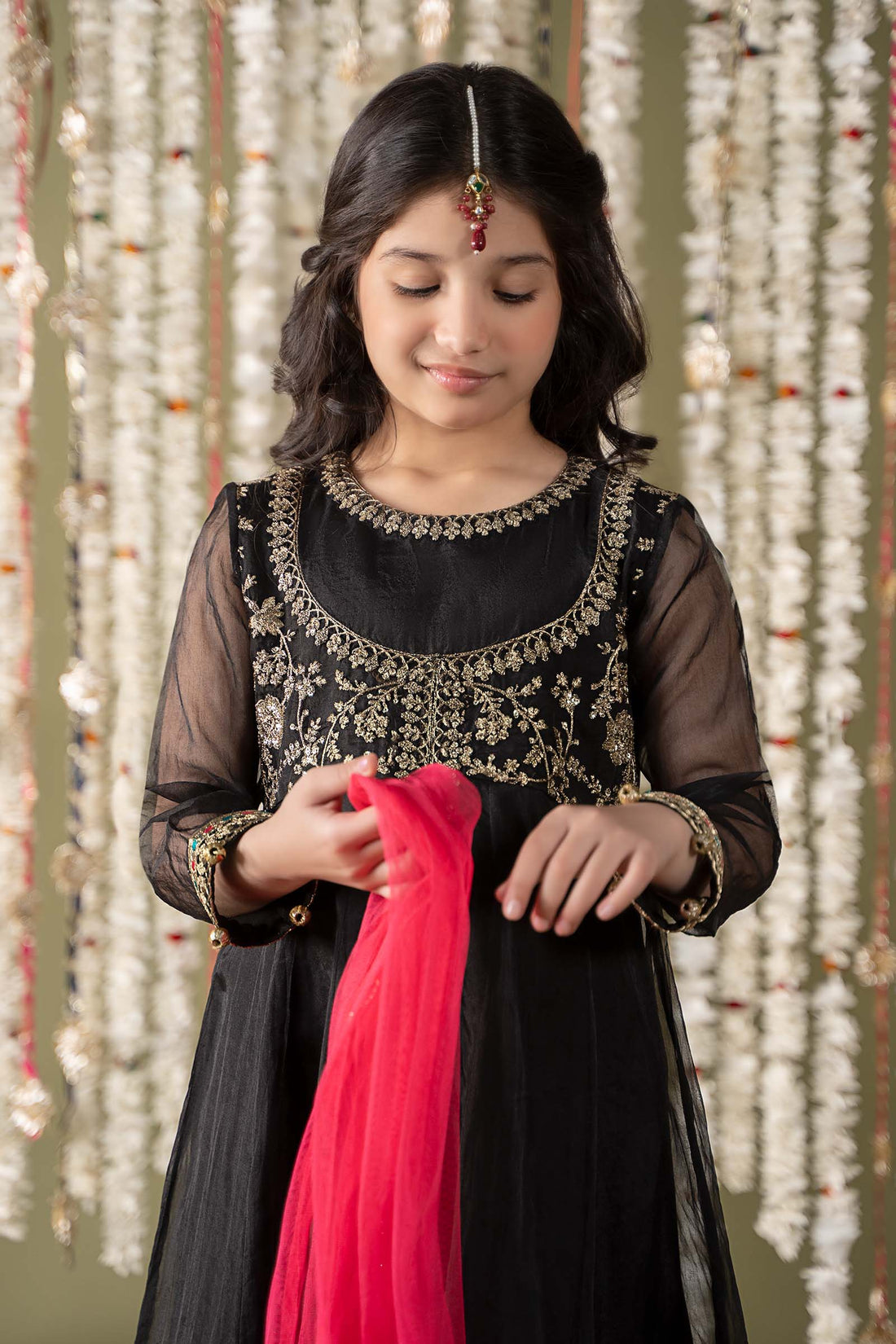 Maria B | 3 Piece Embroidered Organza Suit | MKS-EF25-32 - by - Libasekhas UK - Registered Vendor of : Maria B - 100% Original Designer Dresss