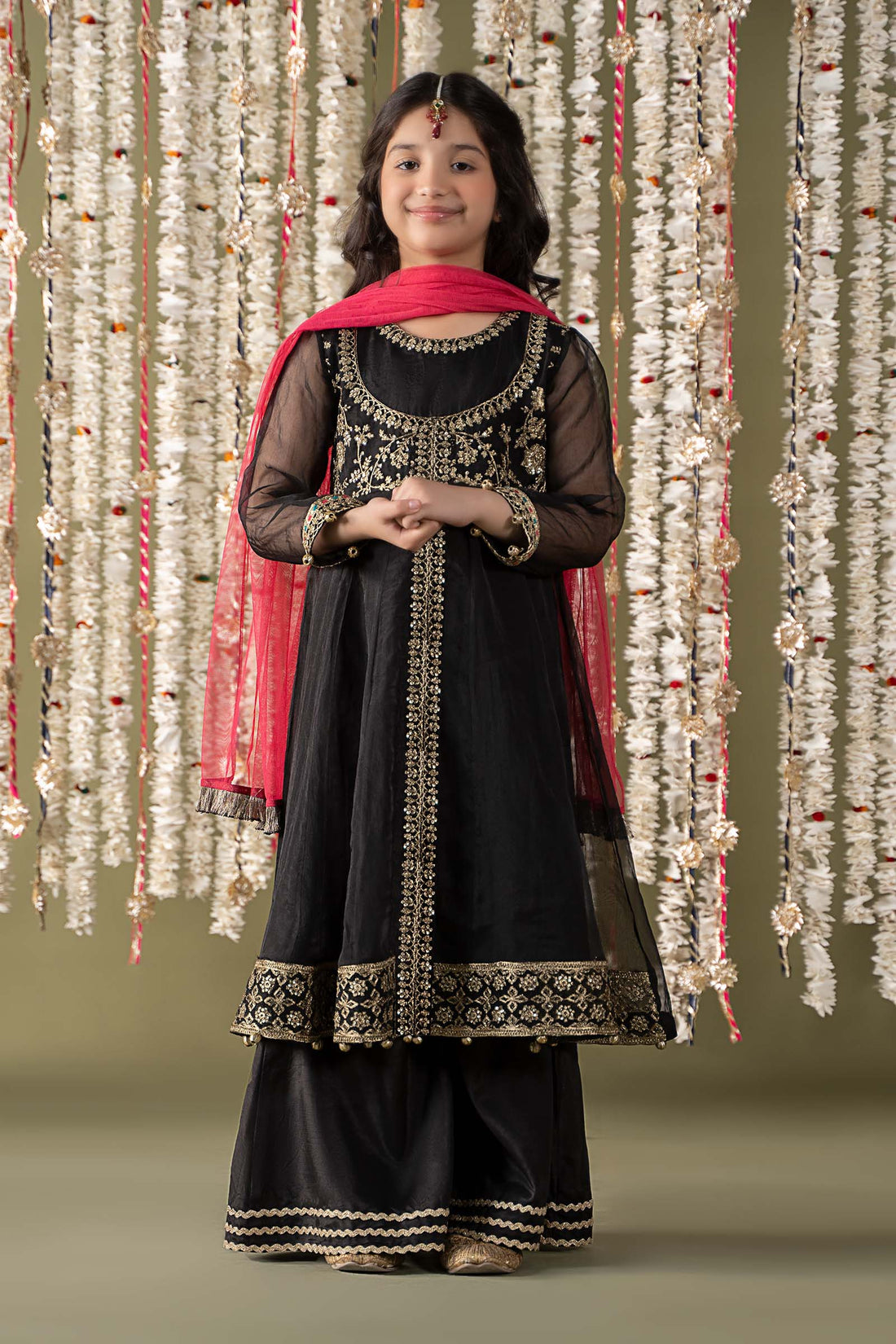 Maria B | 3 Piece Embroidered Organza Suit | MKS-EF25-32 - by - Libasekhas UK - Registered Vendor of : Maria B - 100% Original Designer Dresss