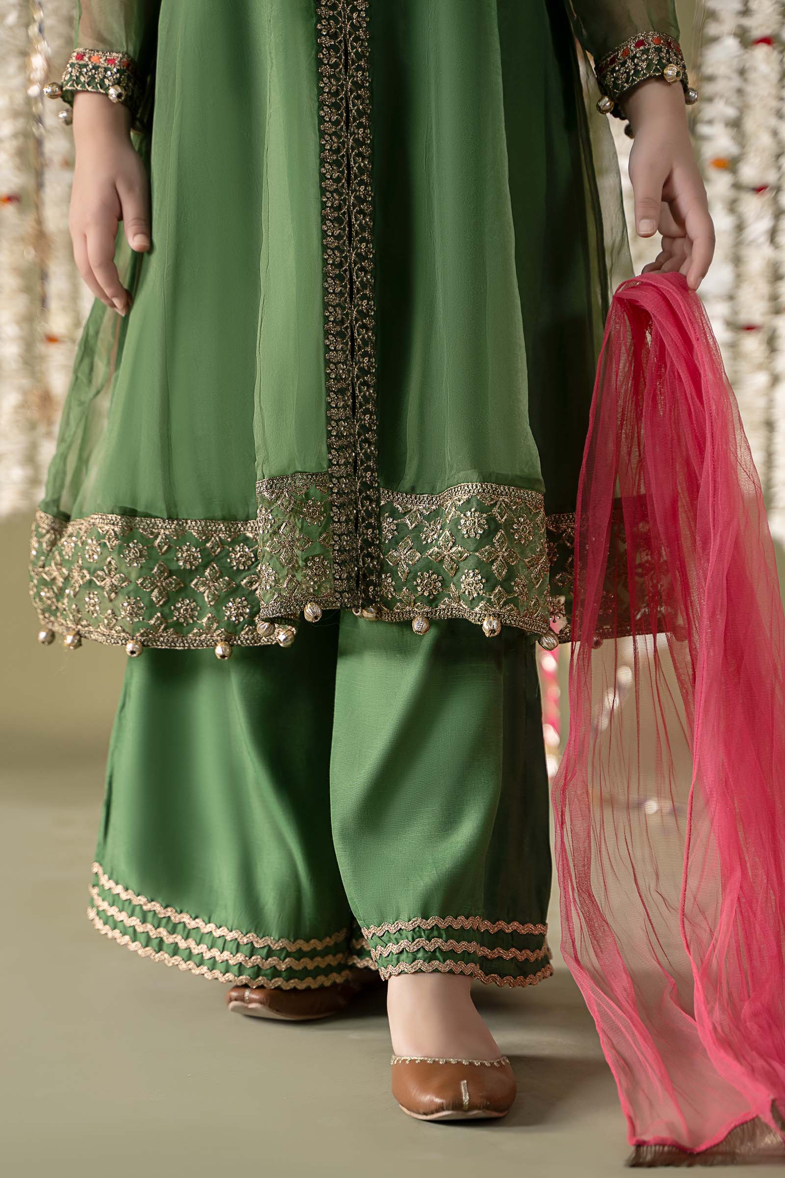 Maria B | 3 Piece Embroidered Organza Suit | MKS-EF25-32 - by - Libasekhas UK - Registered Vendor of : Maria B - 100% Original Designer Dresss