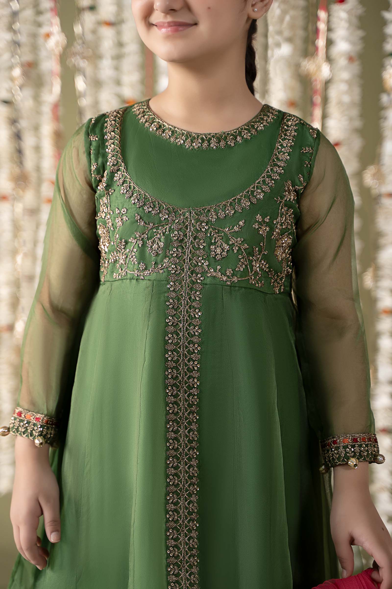 Maria B | 3 Piece Embroidered Organza Suit | MKS-EF25-32 - by - Libasekhas UK - Registered Vendor of : Maria B - 100% Original Designer Dresss