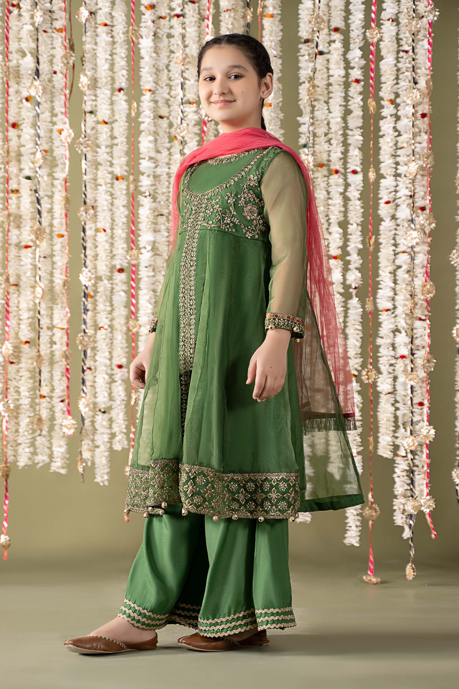 Maria B | 3 Piece Embroidered Organza Suit | MKS-EF25-32 - by - Libasekhas UK - Registered Vendor of : Maria B - 100% Original Designer Dresss