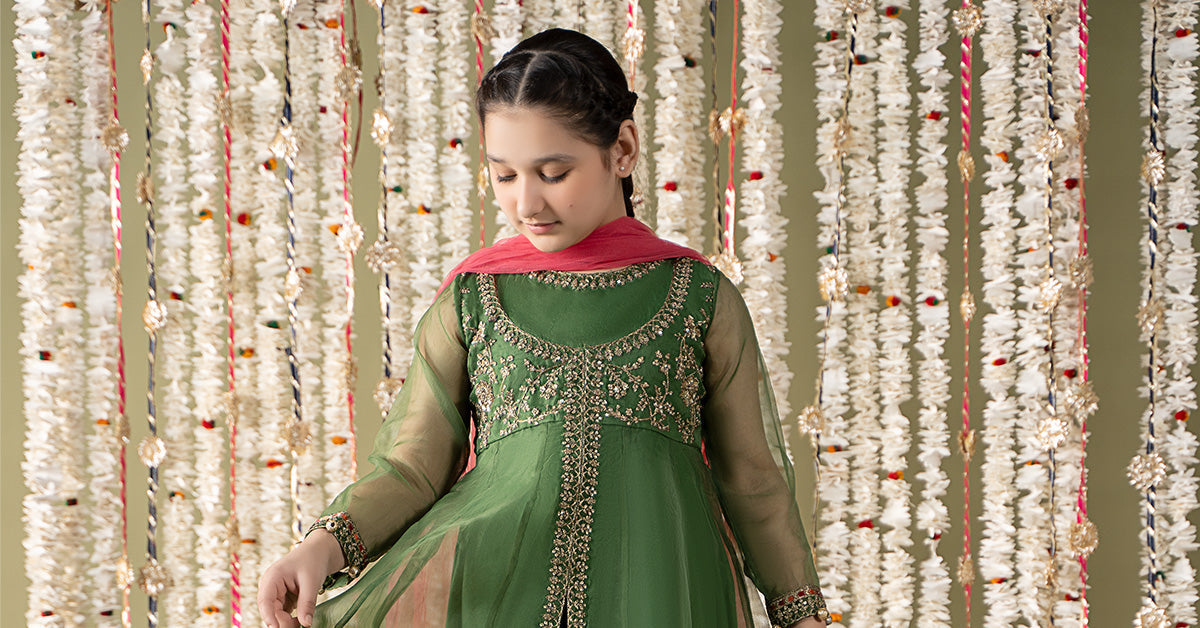 Maria B | 3 Piece Embroidered Organza Suit | MKS-EF25-32 - by - Libasekhas UK - Registered Vendor of : Maria B - 100% Original Designer Dresss