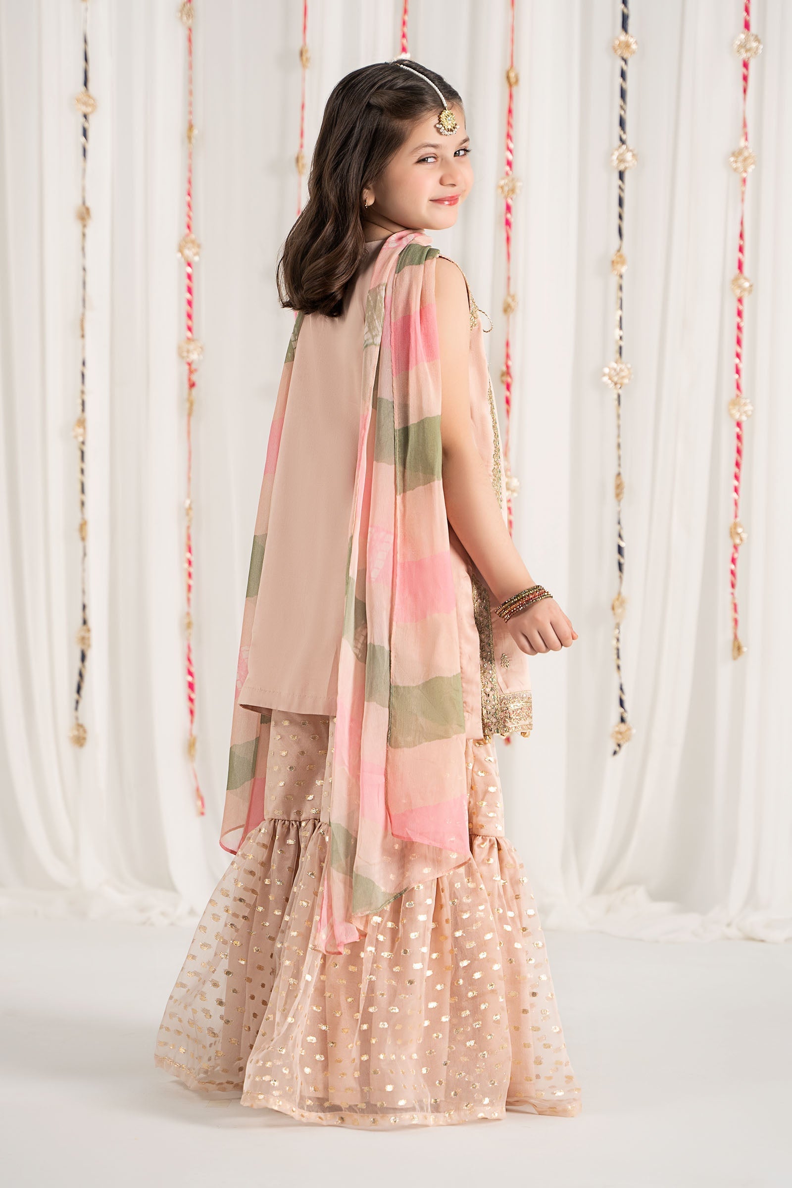 Maria B | 3 Piece Embroidered Cotton Satin Suit | MKS-EF25-35 - by - Libasekhas UK - Registered Vendor of : Maria B - 100% Original Designer Dresss